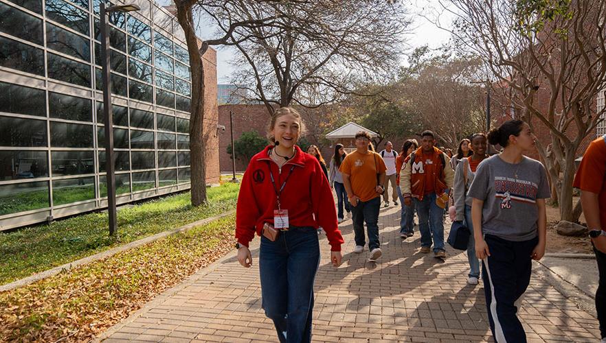 Student giving tour