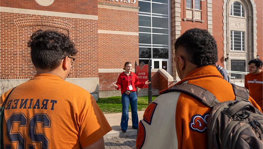 Student giving tour